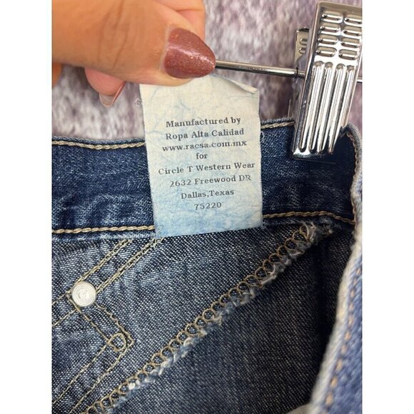 Vintage Roughrider Jeans Womens Size 7/8 Circle-T Bareback Western L32” Rodeo - Picture 11 of 11